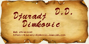 Đurađ Dimković vizit kartica